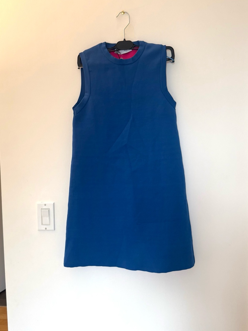 Zara Sleeveless Royal Blue Shift Dress